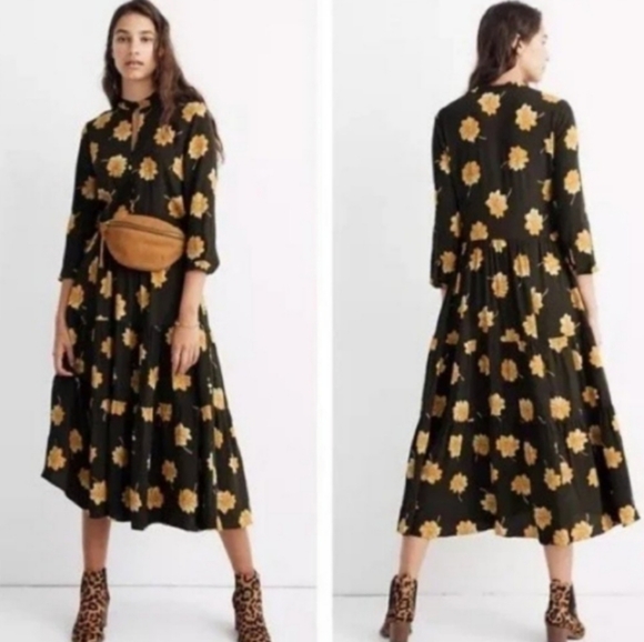 Madewell Dresses & Skirts - Madewell tiered dress in Fall flowers